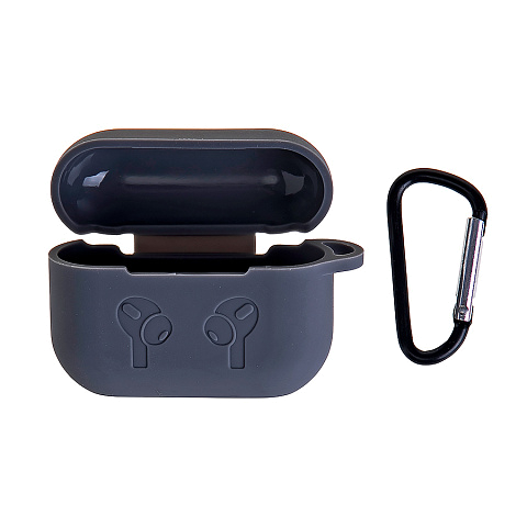 Бокс для наушников AirPods 1/2 резиновый с карабином * №1