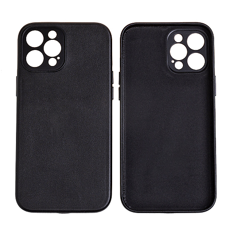 Чехол - накладка для iPhone 13 mini - пластиковый + экокожа однотонный Leather Case