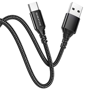 Кабель USB BOROFONE BX54t (2.4А - 1 м.) текстильный