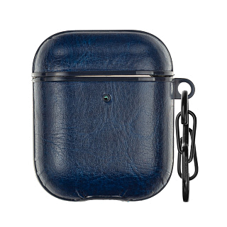 Бокс для наушников AirPods 1/2  экокожа с карабином XY-011