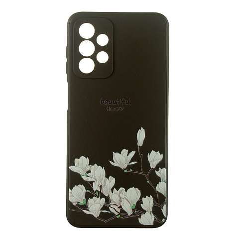 Чехол - накладка для Samsung A23 A235F (2022) - TPU с защитой для камеры - Цветы
