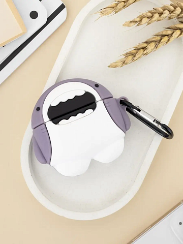 Бокс для наушников AirPods Pro 2 резиновый с карабином ` Акула