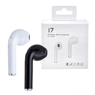 Моно гарнитура Bluetooth no name i7 (для iOS/Android) беспроводная *