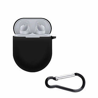Бокс для наушников Redmi Buds 4  силиконовый с карабином `
