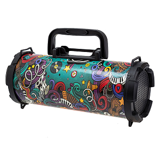 Колонка Bluetooth  MH-520BT Music (l25хd12см.) слот USB/TF/Micro USB/FM-радио, з/у USB пластиковая