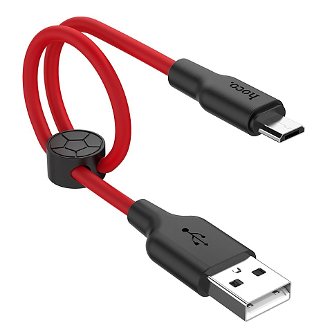 Кабель USB hoco X21 Plus m (2.4 А - 0,25 м.) силиконовый