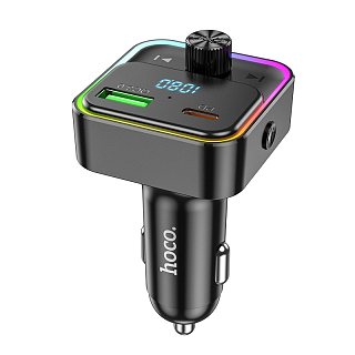FM модулятор Bluetooth hoco E81 BT5.0, QC3.0, PD30W, 5V/3.1A( 1xUSB + 1xUSB-C)