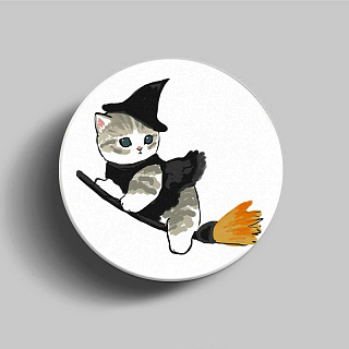 PopSocket для телефона пластиковый круглый глянцевый Котёнок 4