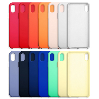 Чехол - накладка  для iPhone 7/8/SE 2020 - силиконовый с покрытием Soft touch однотонный Silicone Case с лого