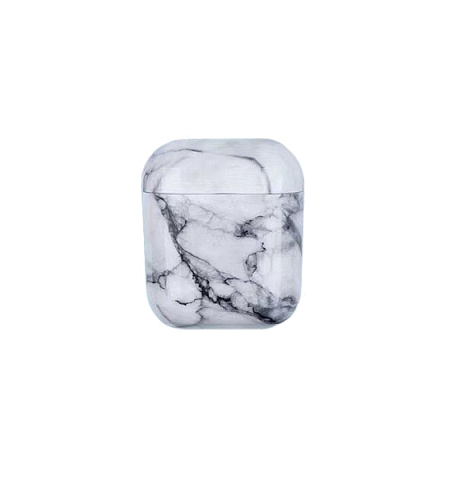 Бокс для наушников AirPods 1/2 пластиковый мраморный