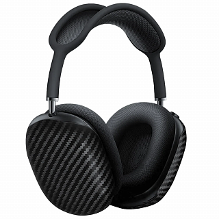 Чехол для наушников Airpods Max  силиконовый  Карбон