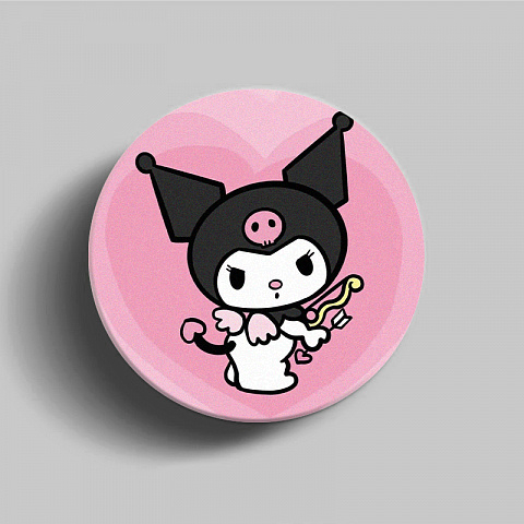 PopSocket для телефона пластиковый круглый глянцевый Kuromi 1
