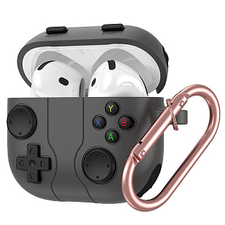 Бокс для наушников AirPods 4  резиновый с карабином ` Игровая приставка 2