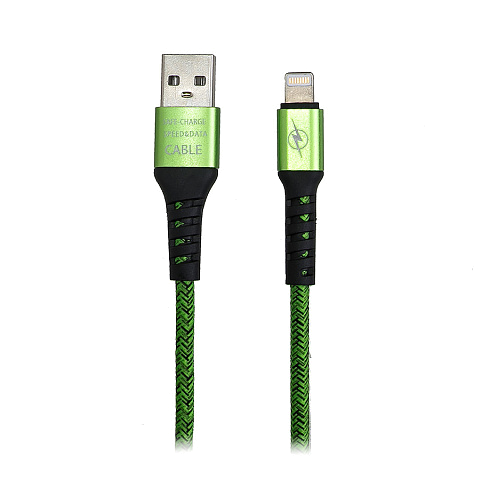 Кабель USB IRON Selection ST-06i (1А - 1 м.) текстильный меланж
