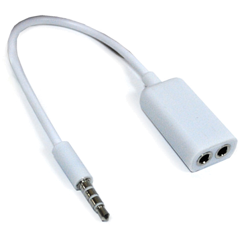 Переходник для наушников J-004 3.5 Jack (M) - 3.5 Jack (F) + 3.5 Jack (F) разветвитель на 2 разъёма