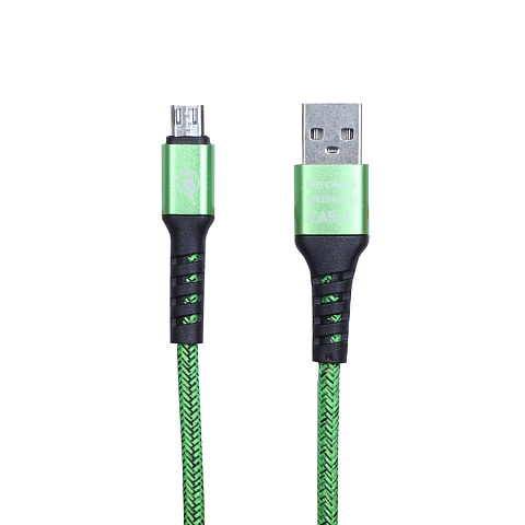 Кабель USB IRON Selection ST-06m (1А - 1 м.) текстильный меланж