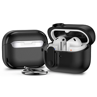 Бокс для наушников Samsung Galaxy Buds 3/3 Pro  пластиковый с замком и карабином К-06