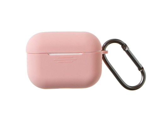 Бокс для наушников AirPods Pro силиконовый с карабином Silicone Case *