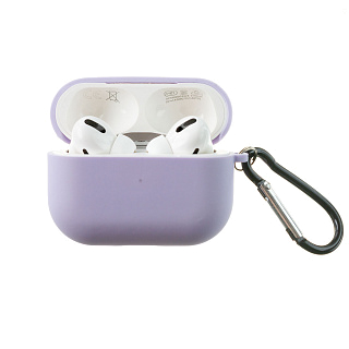 Бокс для наушников AirPods Pro  Soft Touch с карабином Protective Case