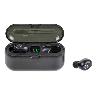 Гарнитура беспроводная Bluetooth  F9 (для iOS/Android) с боксом-Power Bank 2000 mAh емкости