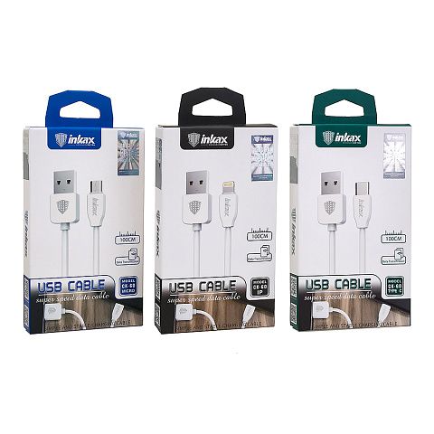 Кабель USB Inkax CK-60m (1A - 1 м.) резиновый круглый