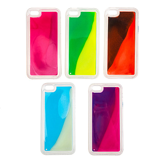 Чехол - накладка для iPhone 5/5S - TPU силикон - Песок с жидкостью