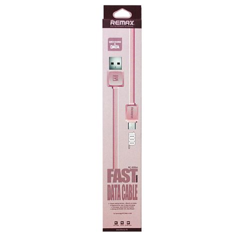 Кабель USB Remax RC-008m (1A - 1 м.) резиновый плоский *