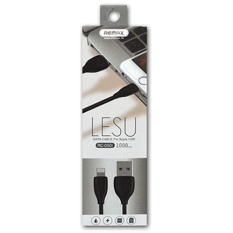 Кабель USB Remax RC-050i (1A - 1 м.) резиновый круглый