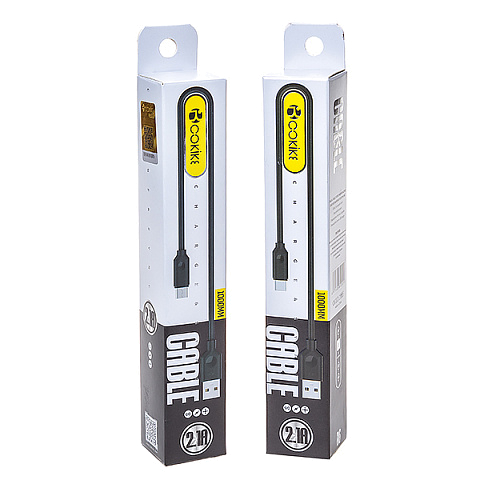 Кабель USB Cokike D6t (2.1А - 1 м.) резиновый