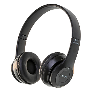 Гарнитура беспроводная Bluetooth накладная  P47 (для iOS/Android) слот TF, AUX, з/у micro USB