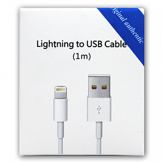Кабель USB  OR (1 м. -  для разъёма Lightning) с синей полосой