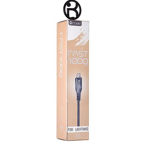 Кабель USB Cokike D1i (2.4А - 1 м.) текстильный