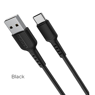 Кабель USB BOROFONE BX16t (3А Fast Charge - 1 м.) резиновый