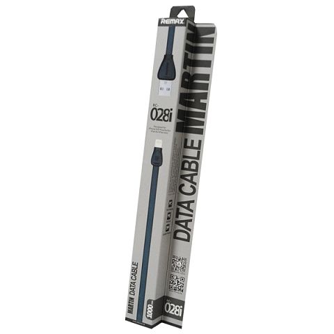 Кабель USB Remax RC-028i (1A - 1 м.) резиновый плоский