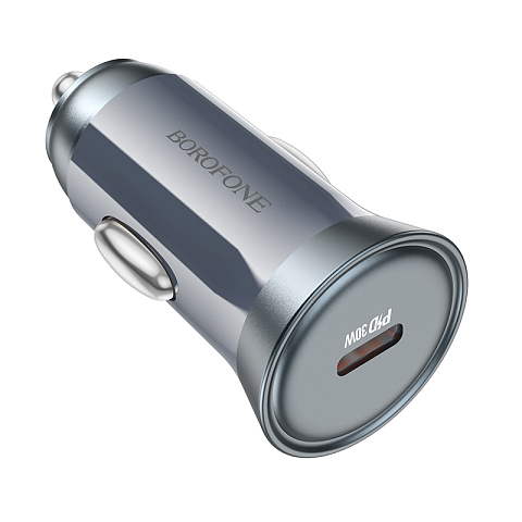 Автомобильное з/у BOROFONE BZ26 (PD30W - 1xUSB-C) адаптер QC3.0, FCP, AFC