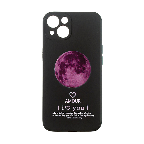 Чехол - накладка для iPhone 13 - TPU с защитой для камеры - Луна