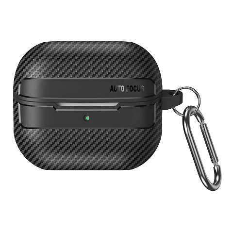Бокс для наушников AirPods 4 резиновый с карабином К-01