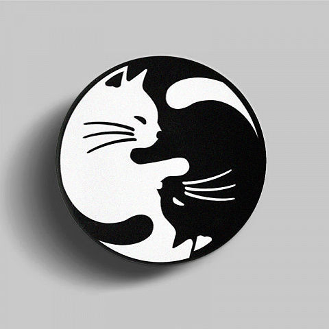 PopSocket для телефона пластиковый круглый матовый Котики