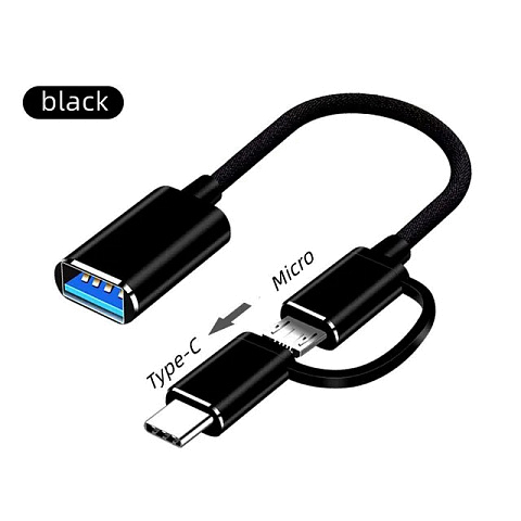 Переходник GP-91 Micro (M) - Type-C (M) - OTG (F)