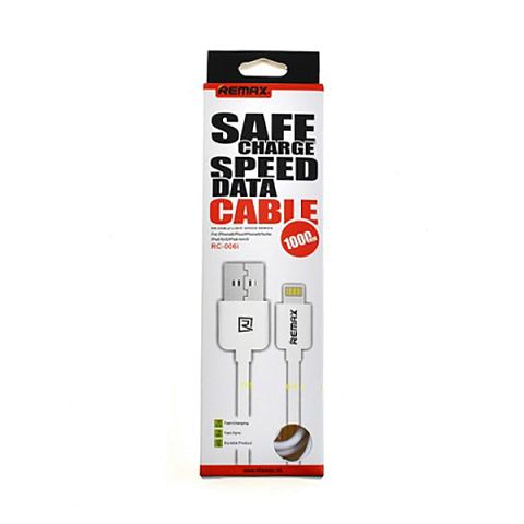 Кабель USB Remax RC-006i (1A - 1 м.) резиновый круглый