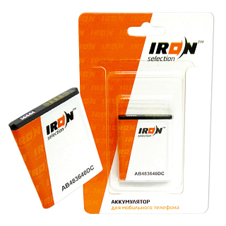 Аккумулятор внутренний IRON Selection для Nokia (BL-5C) 1100/2600/5030/5130/6085/6230/6630/N70/N71