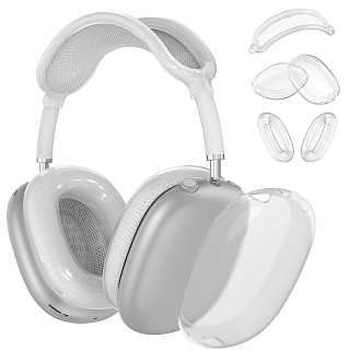 Чехол для наушников Airpods Max  силиконовый 3 в 1, чехол + амбушюры + ободок №2