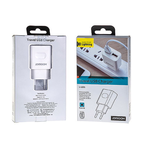 Сетевое з/у JoyRoom L-L221i (2A - 2 USB) с кабелем в комплекте