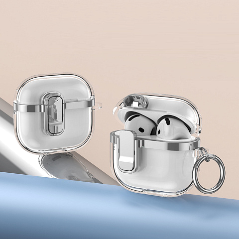 Бокс для наушников AirPods Pro 2 силиконовый с замком К-24