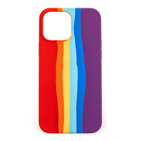 Чехол - накладка для iPhone 13 Pro Max - силиконовый с покрытием Soft touch разноцветный Silicone Case с лого 5 `