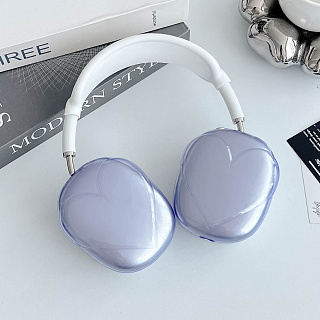 Чехол для наушников Airpods Max  силиконовый  Сердце объёмное