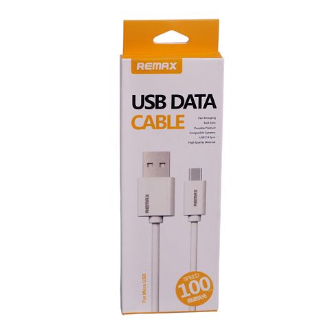 Кабель USB Remax S100m (1A - 1 м.) резиновый круглый *