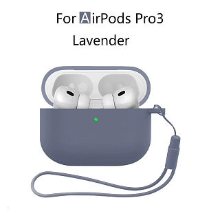 Бокс для наушников AirPods Pro 3  силиконовый со шнурком К-27
