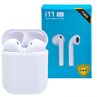Гарнитура беспроводная Bluetooth  i11 TWS (для iOS/Android) сенсорная с боксом