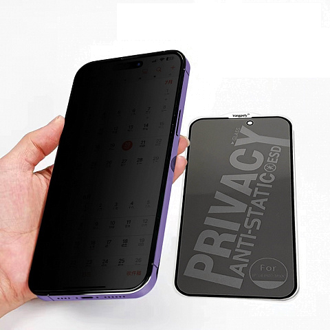 Защитное стекло Privacy Anti-Static Glass 0.22 mm ` для iPhone 15 Pro Max